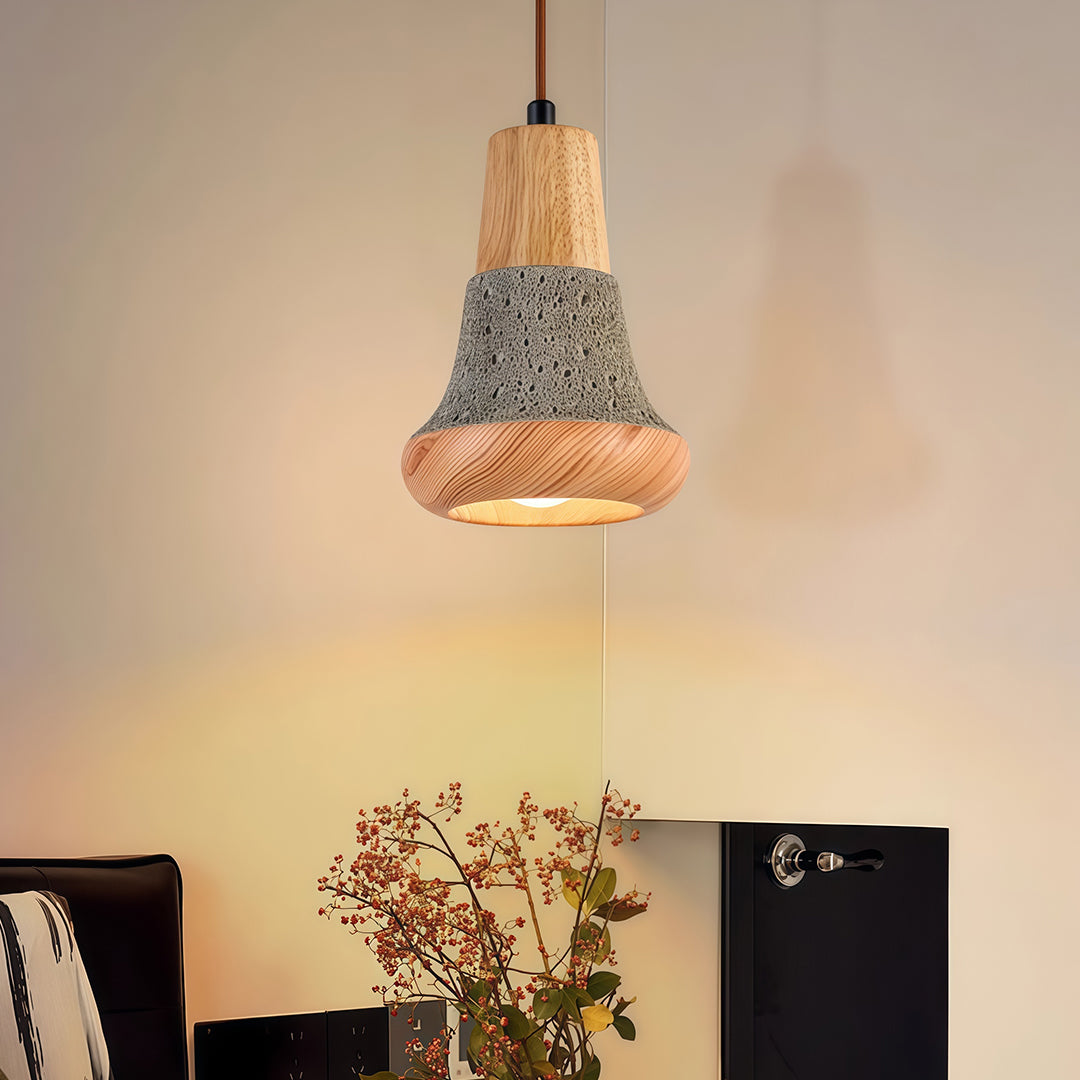 WINTHROP WOODEN CEMENT HANGING LANTERN