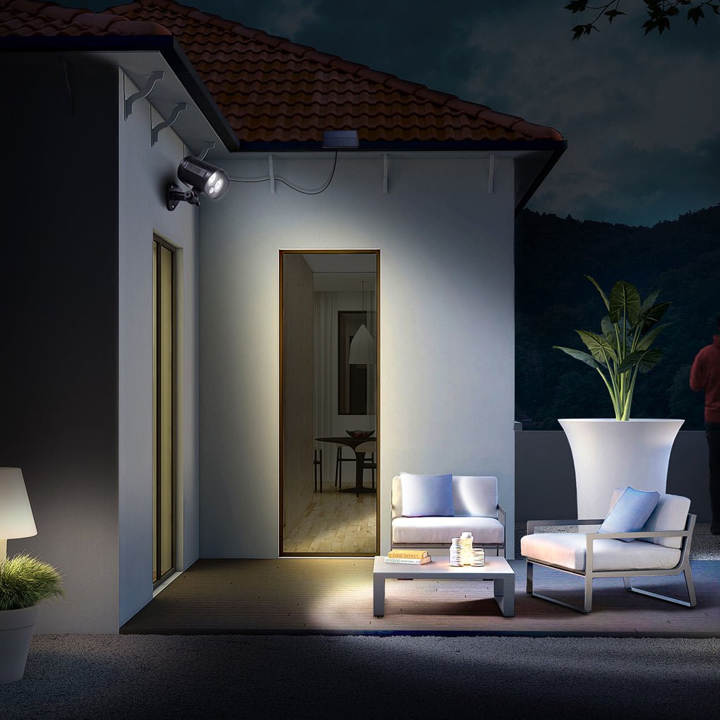 WINTERSLOW SOLAR-POWERED ADJUSTABLE OUTDOOR WALL SCONCE