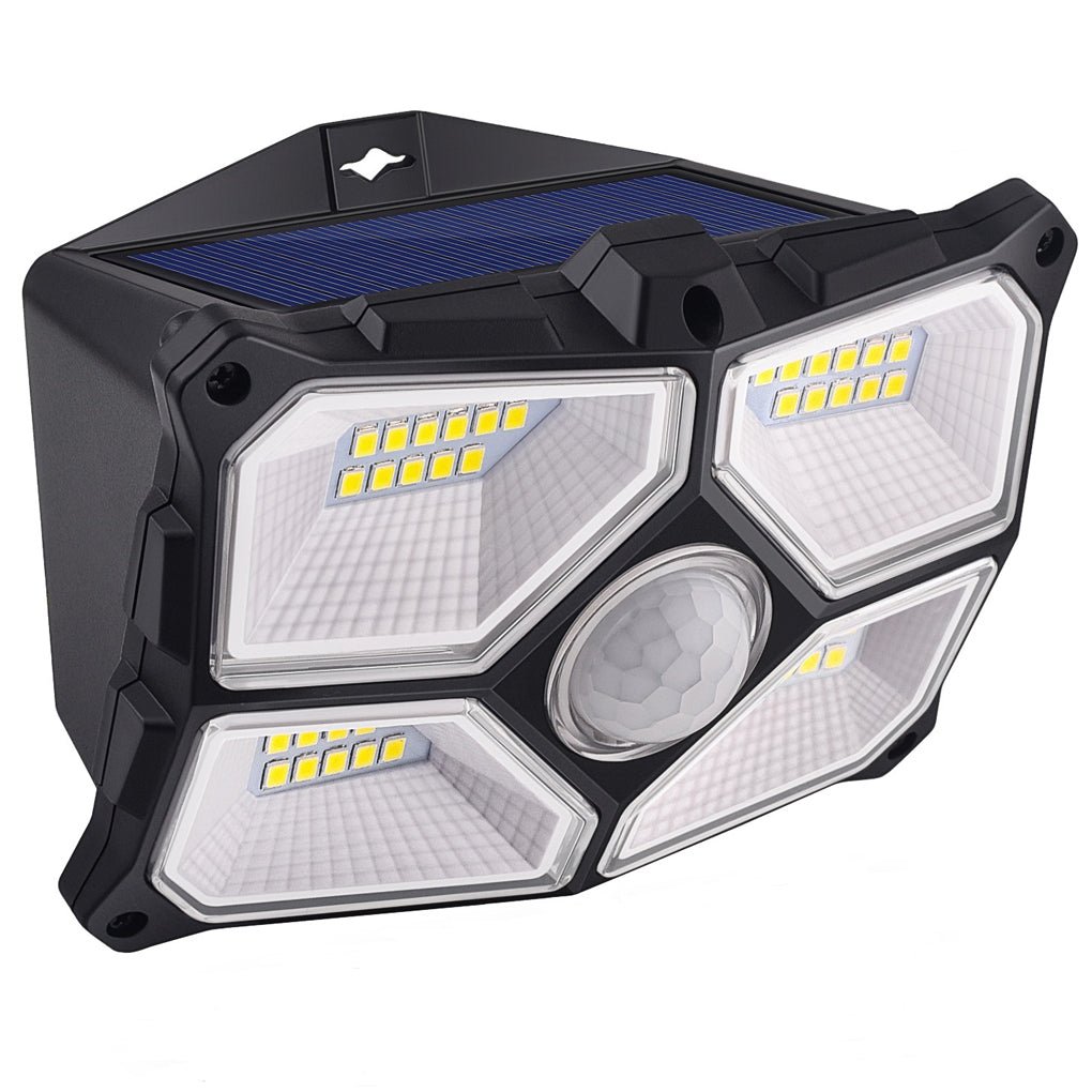 WINTERBOURNE SOLAR-POWERED MOTION DETECTION WALL LANTERN, WATER-RESISTANT GARDEN SCONCE