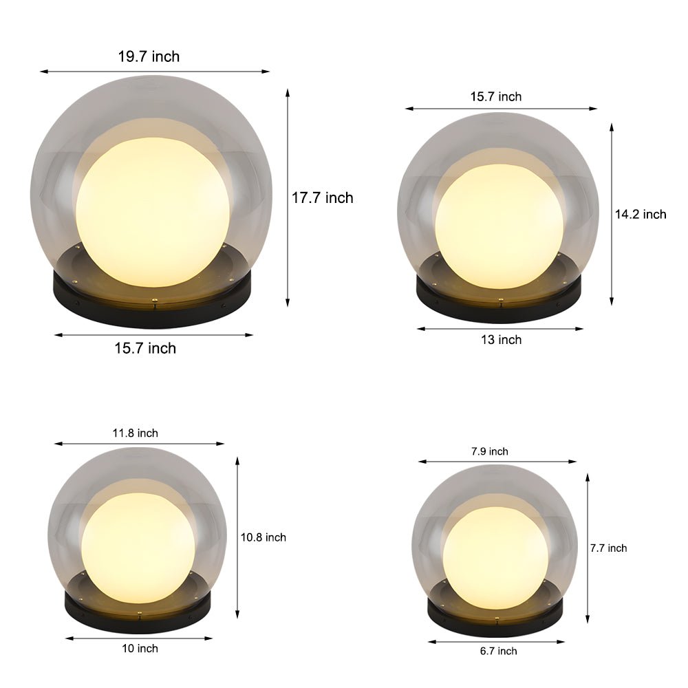 WINDSOR SOLAR GLOBE PATHWAY LANTERN - Waterproof Outdoor Illumination for Gardens and Gates