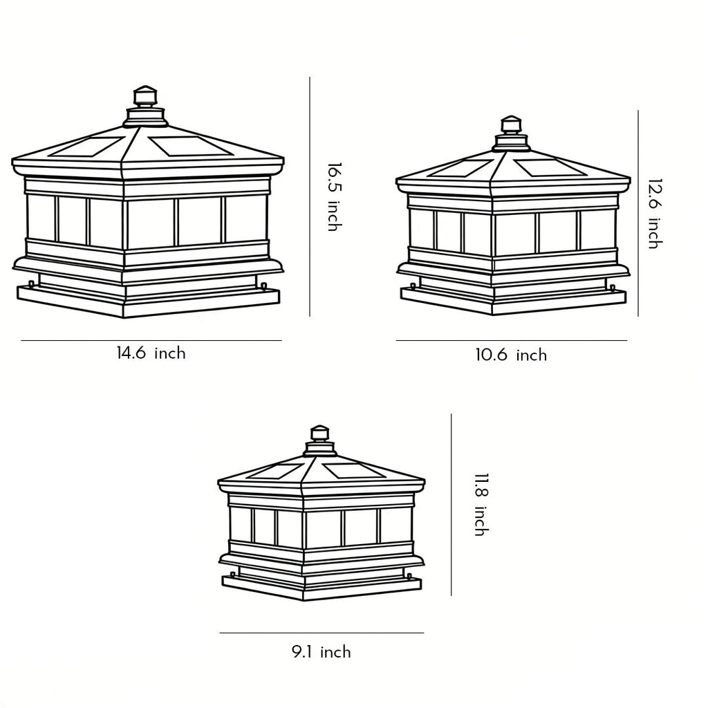 WINCHESTER SQUARE SOLAR GARDEN LANTERN