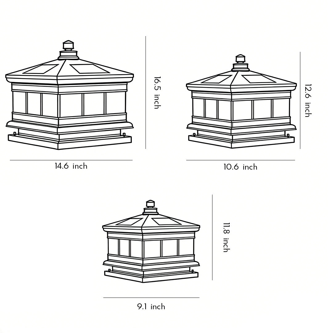 WINCHESTER SQUARE SOLAR GARDEN LANTERN