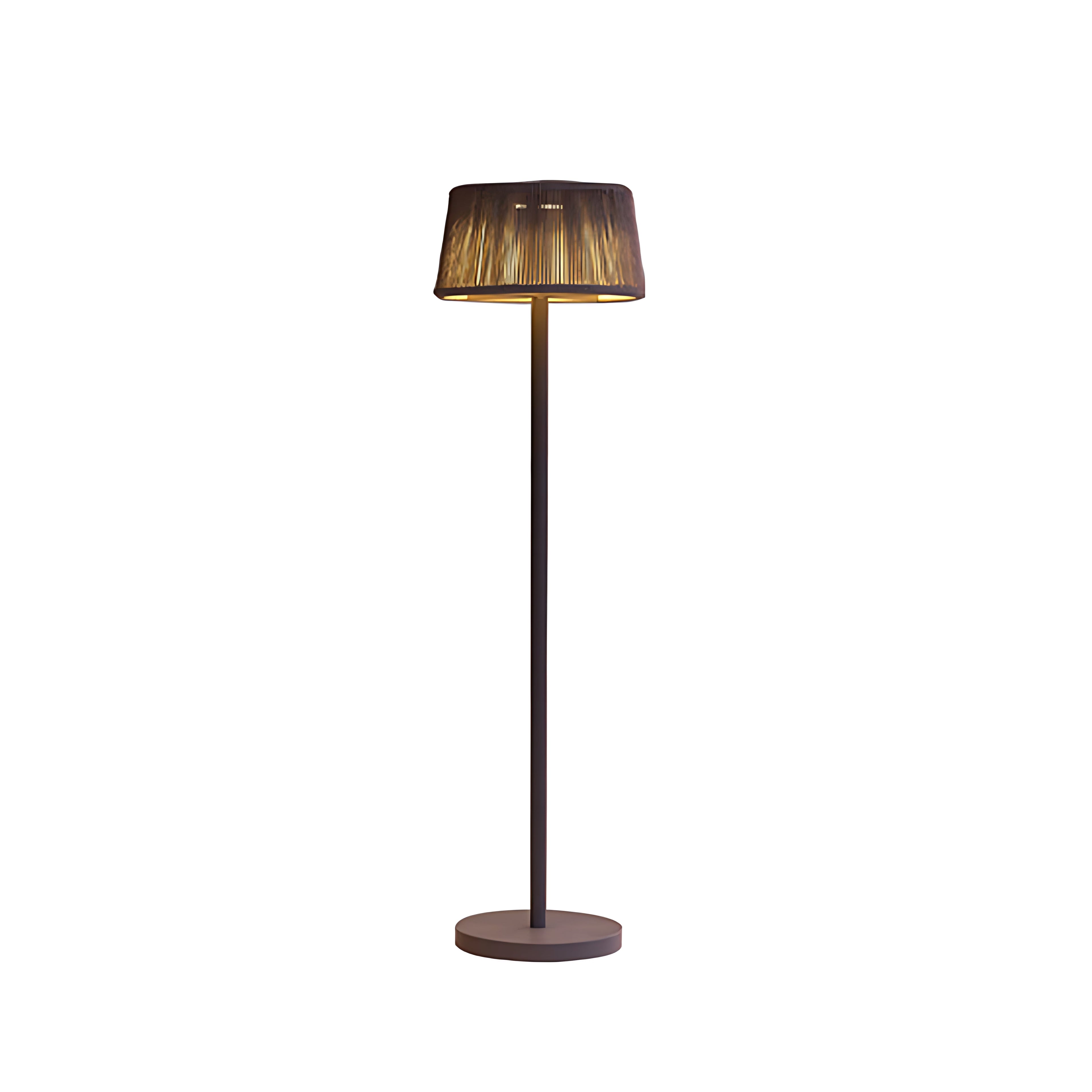CHATHAM RAIN-RESISTANT MID-CENTURY LAMP WITH WOVEN SHADE