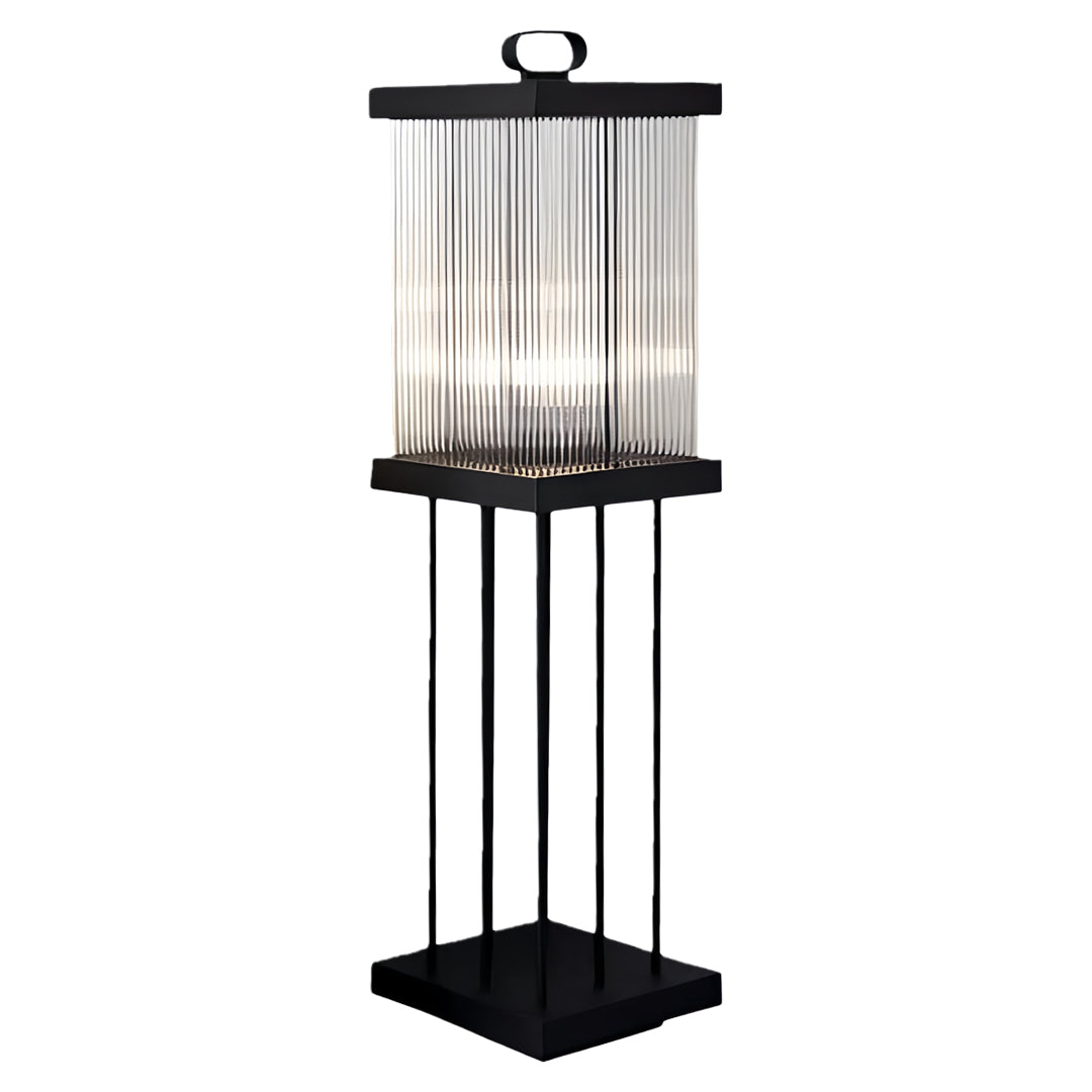 RAVENSCROFT GARDEN RIPPLED SOLAR ILLUMINATOR IN BLACK