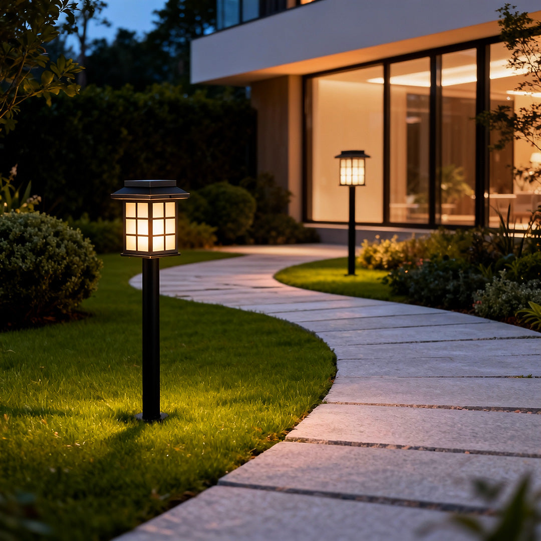 BRIDGEBROOK SOLAR GROUND LANTERN WITH INTEGRATED LED ILLUMINATION