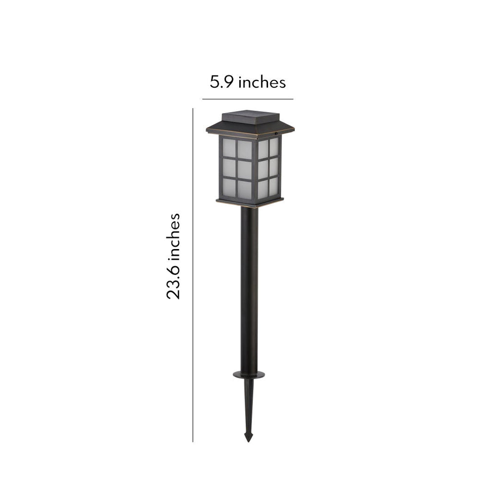 BRIDGEBROOK SOLAR GROUND LANTERN WITH INTEGRATED LED ILLUMINATION