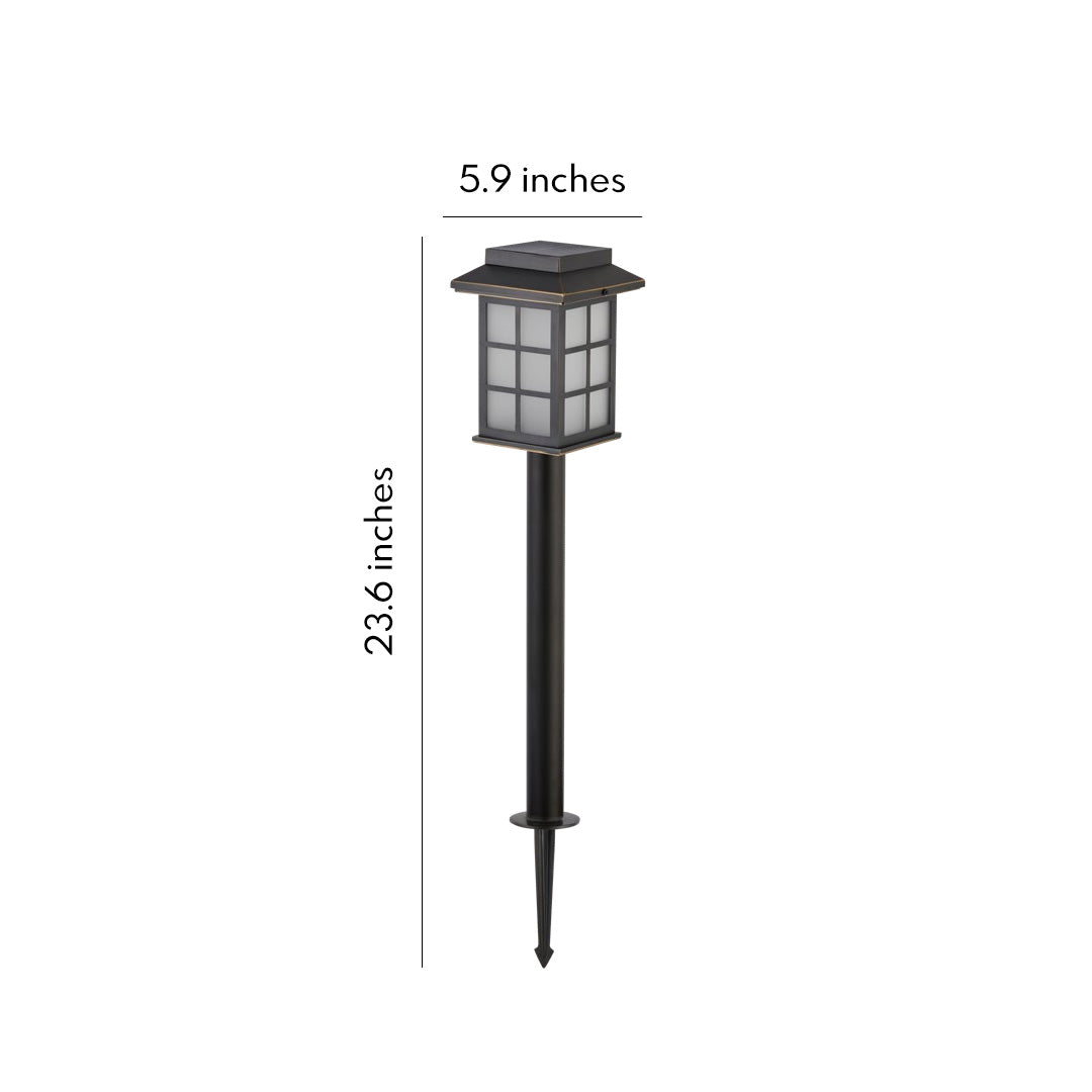 BRIDGEBROOK SOLAR GROUND LANTERN WITH INTEGRATED LED ILLUMINATION