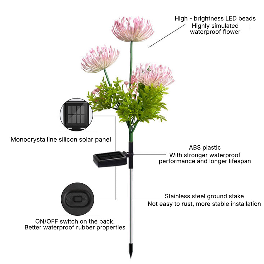 WINTERBOURNE SOLAR-POWERED GARDEN SPOTLIGHTS WITH WATER-RESISTANT DESIGN