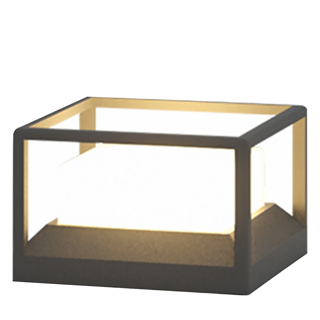 WINDSOR STONE OUTDOOR PILLAR LANTERN, WEATHERPROOF LED GARDEN LIGHT
