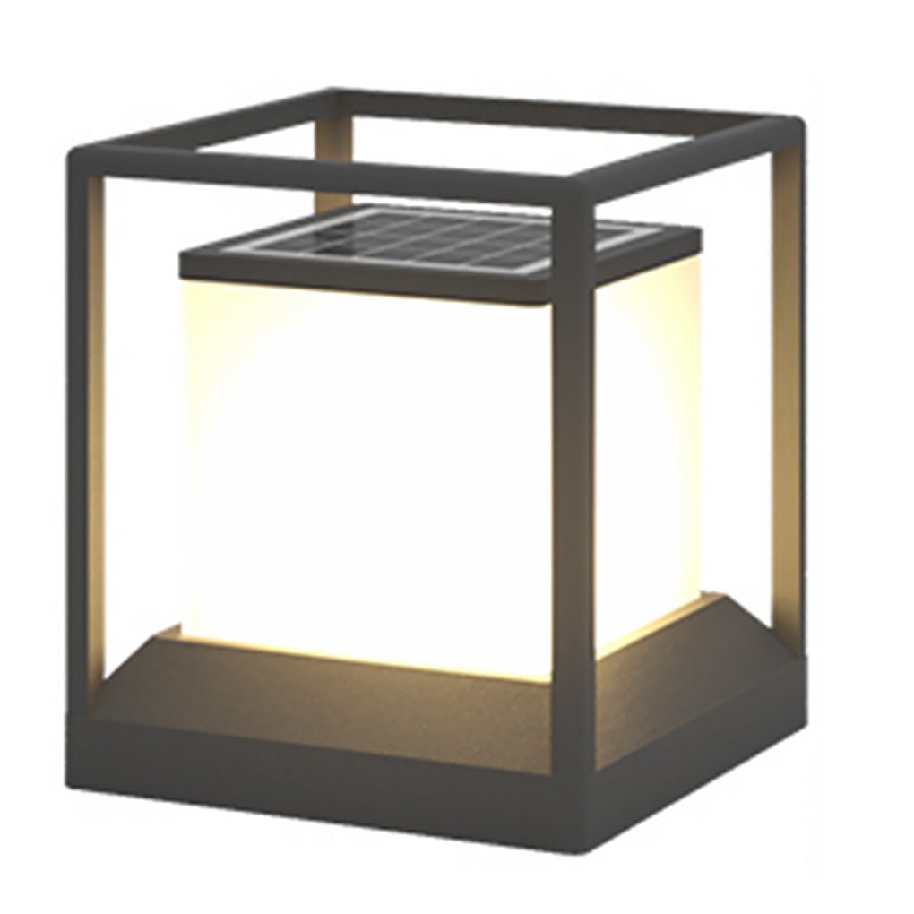 WINDSOR STONE OUTDOOR PILLAR LANTERN, WEATHERPROOF LED GARDEN LIGHT