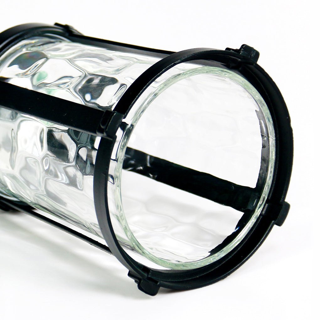 CHARLESTON GLOW SOLAR POST LANTERN WITH ARTISAN GLASS LENS
