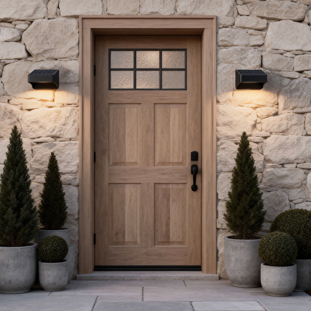 WINDSOR GLOW SOLAR WALL SCONCE - Dusk to Dawn Minimalist Design, Waterproof Ambient Illumination