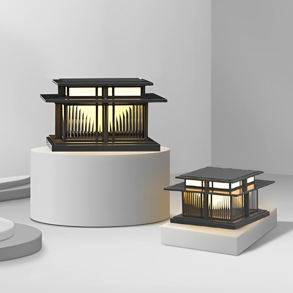 WINTHORPE OUTDOOR LED PILLAR LANTERN WITH WEATHERPROOF DESIGN
