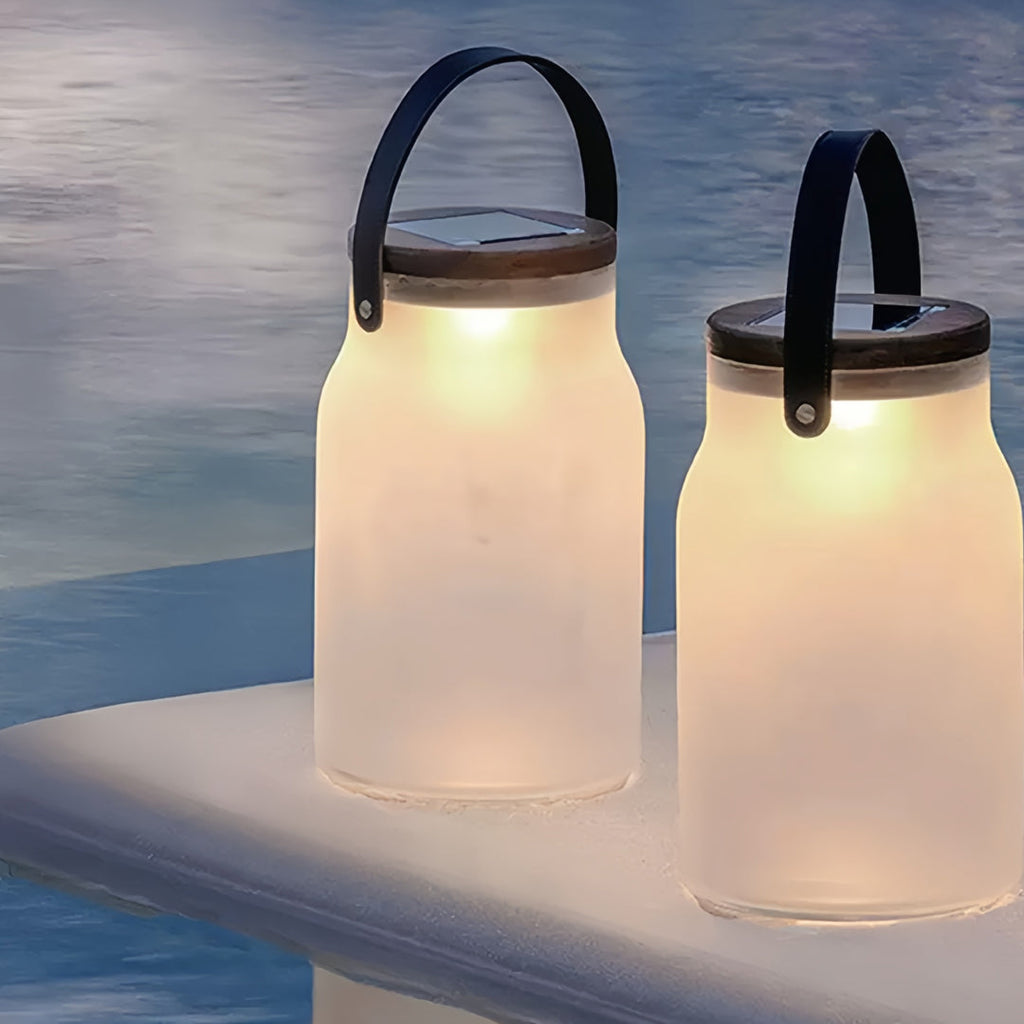 FENWICK SOLAR ILLUMINATION CAMP LIGHT WITH TEAK HANDLE