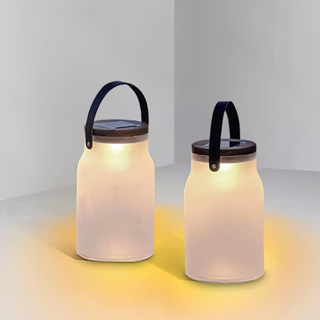 FENWICK SOLAR ILLUMINATION CAMP LIGHT WITH TEAK HANDLE