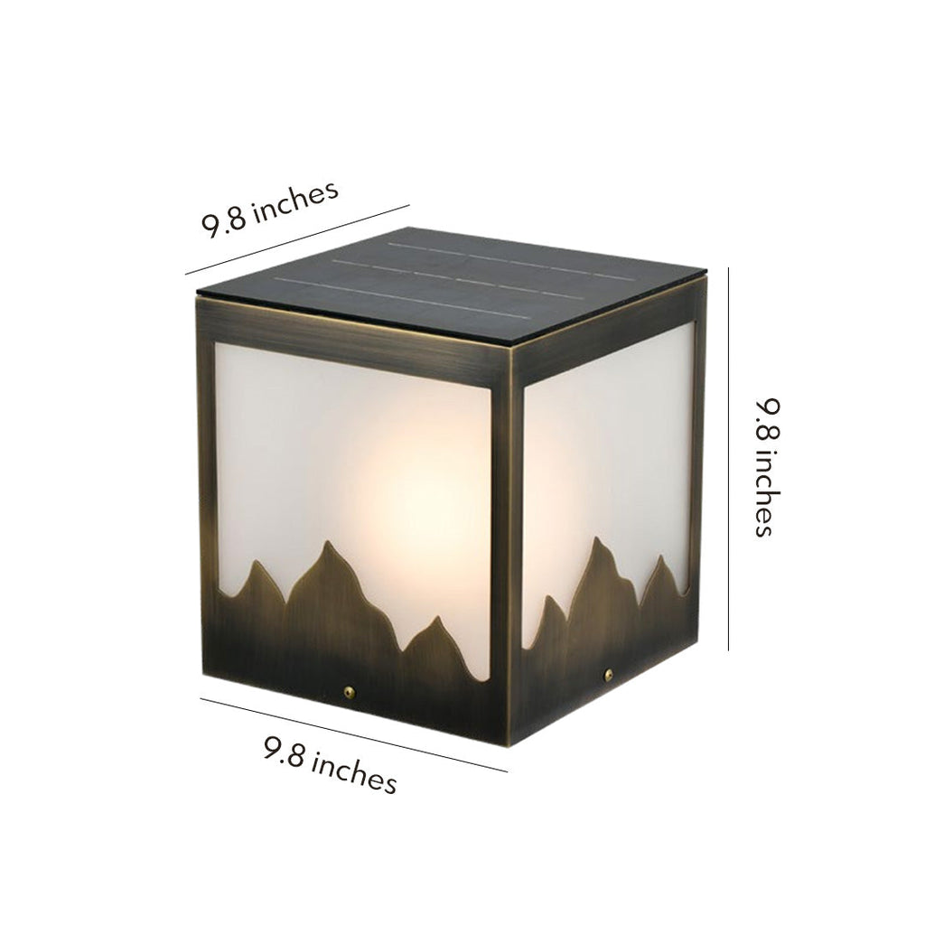 WINDSOR SOLAR SQUARE PILLAR ILLUMINATOR - WEATHERPROOF OUTDOOR LIGHT