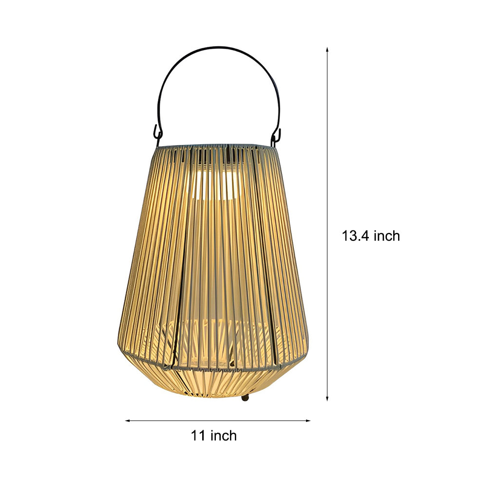WINDSOR WOVEN SOLAR ROPE LANTERN