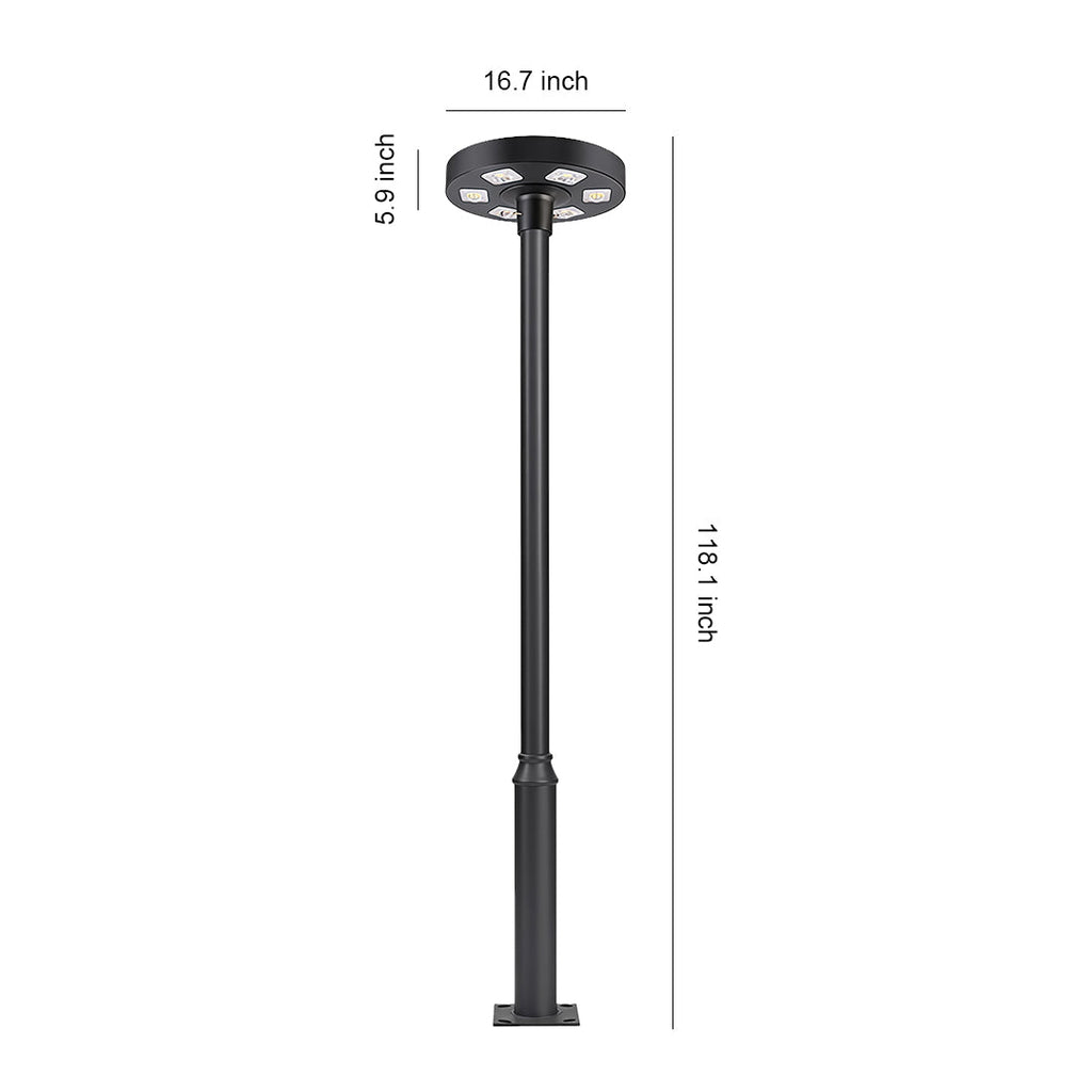 WINDSOR SOLAR GARDEN LANTERN POLE LIGHT
