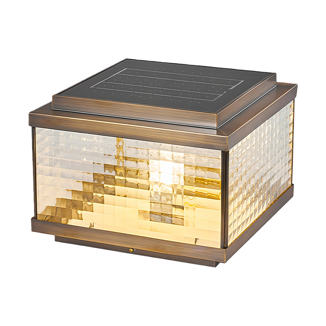 BRAMBLETON COPPER PILLAR LANTERN WITH WEATHERPROOF DESIGN
