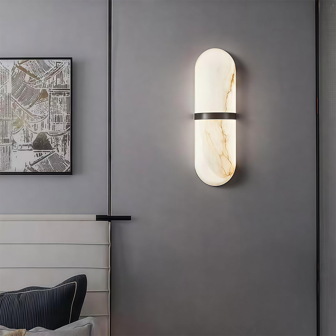 FENWICK MARBLE GLOBE LED WALL SCONCE