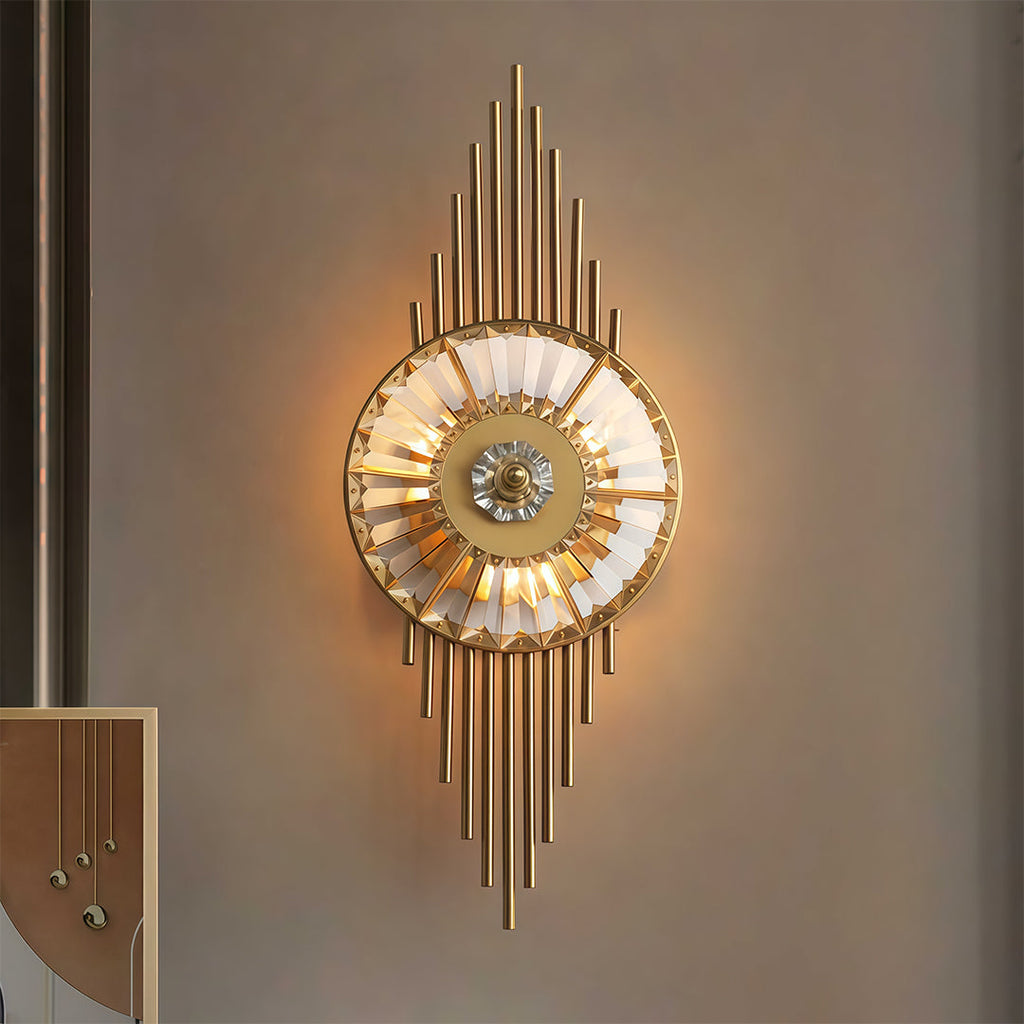 WINTHROP CRYSTAL EMBELLISHED STAINLESS STEEL WALL SCONCE