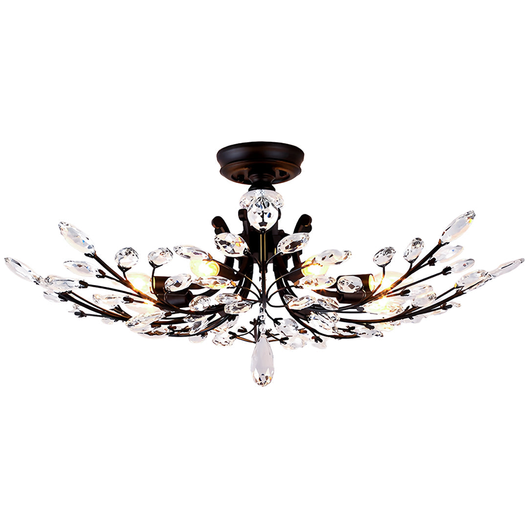 WILLOUGHBY CRYSTAL LEAF FLUSH MOUNT LIGHTING"
2. "HARTFORD GLASS CANOPY CHANDELIER"
3. "MONTCLAIR SEMI-FLUSH CRYSTAL GLOW LIGHT"
4. "PENNINGTON FOLIAGE INSPIRATION CEILING LAMP"
5. "CAVENDISH ARTISAN CRYSTAL FLUSH LIGHT"
6. "ASHFORD NATURAL LEAF CEILING I