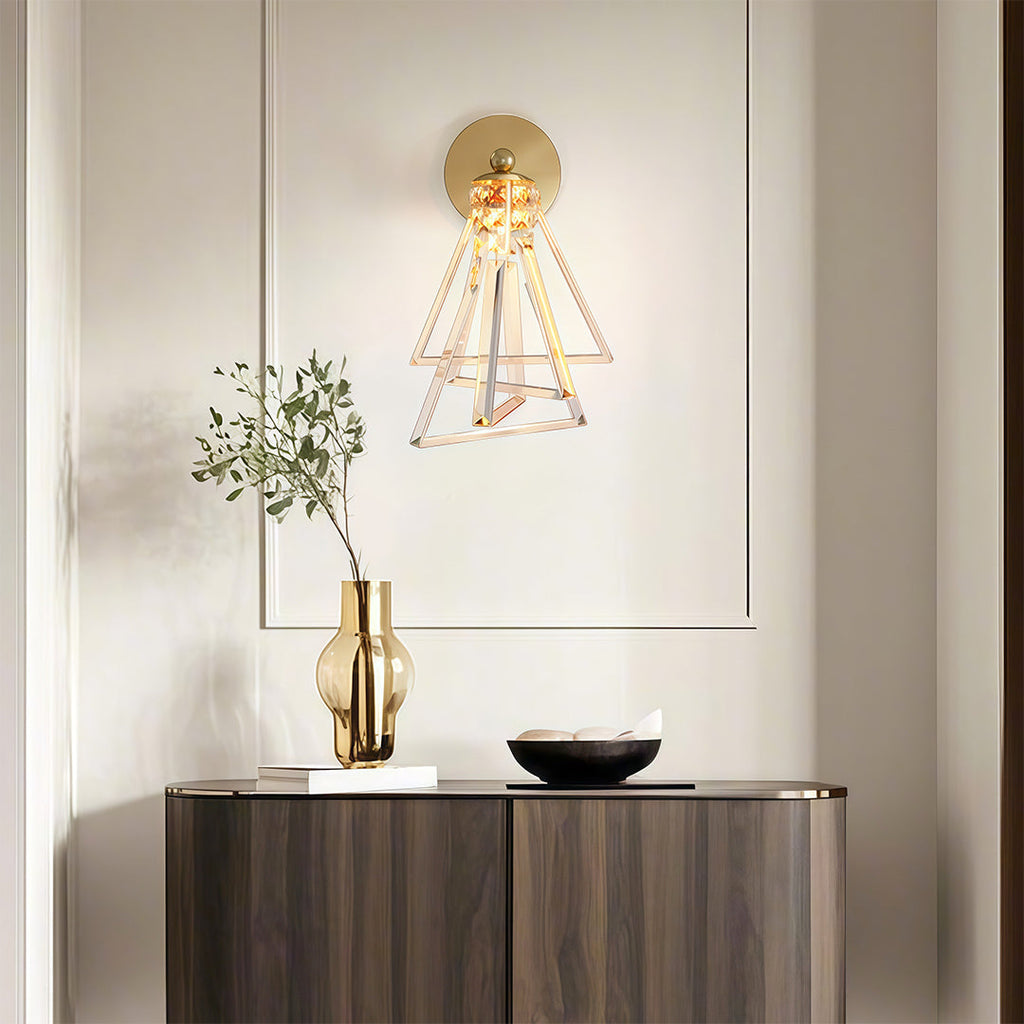 WINTHORPE CRYSTAL LUXE COPPER WALL SCONCE