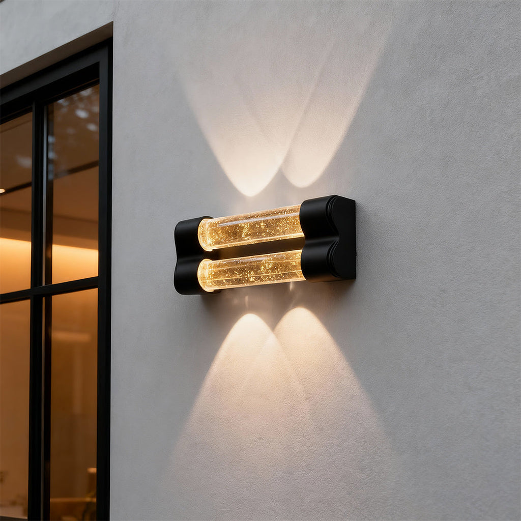 WINTHROP CRYSTAL EMBELLISHED WALL LANTERN - WATER-RESISTANT LED ILLUMINATION