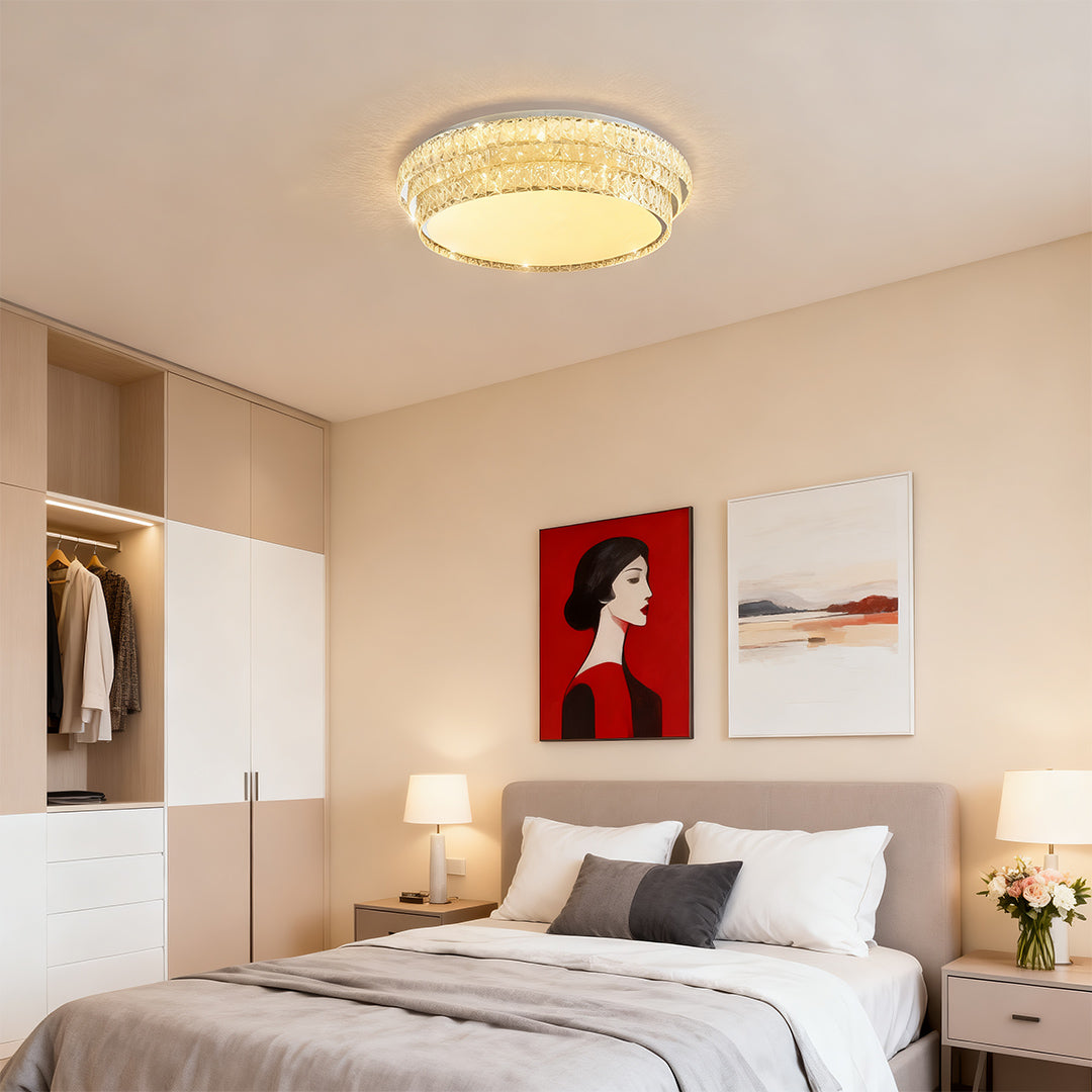 WINTHROP CRYSTAL EMBEDDED LED CEILING LANTERN