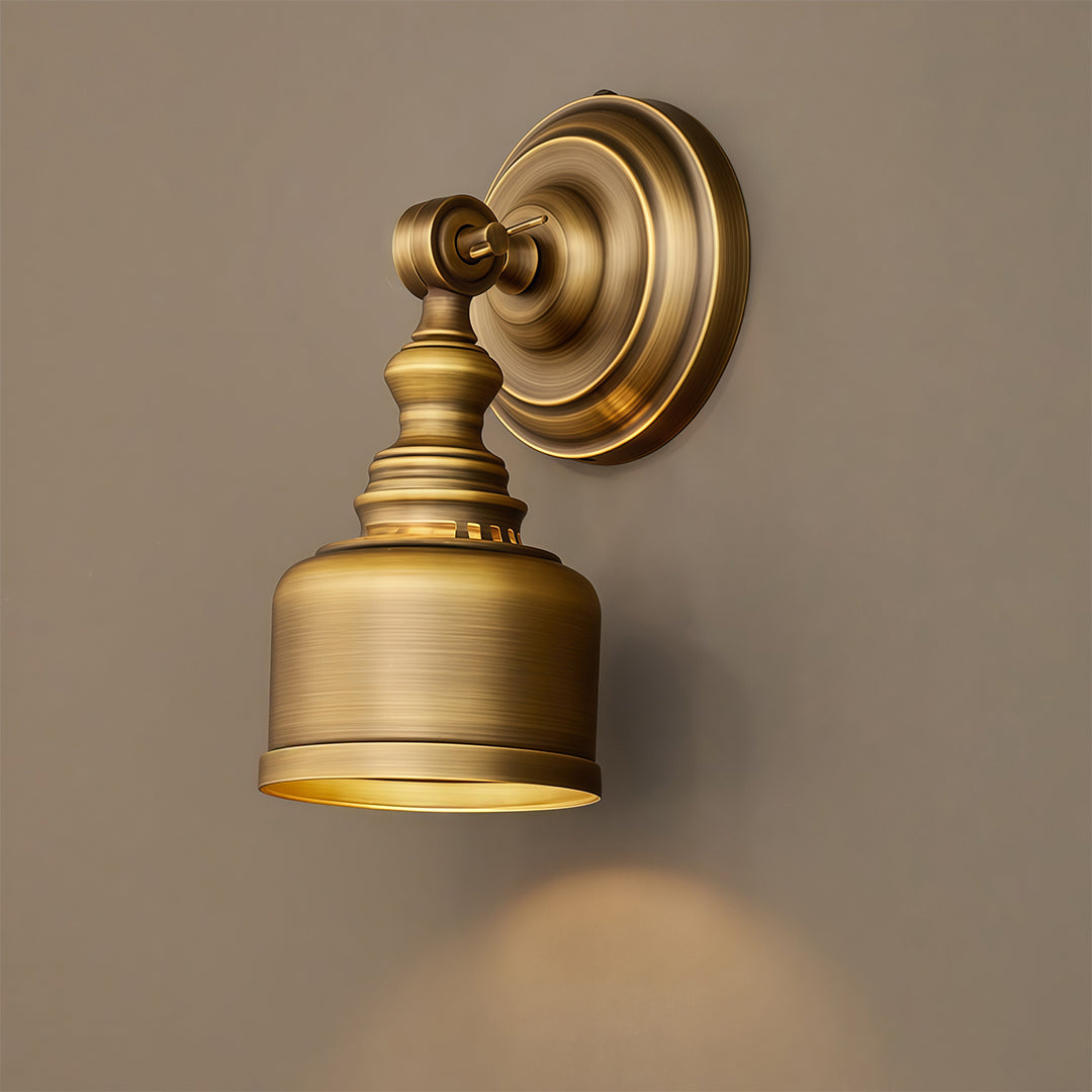 WINTHROP VINTAGE BRASS LED WALL SCONCE
