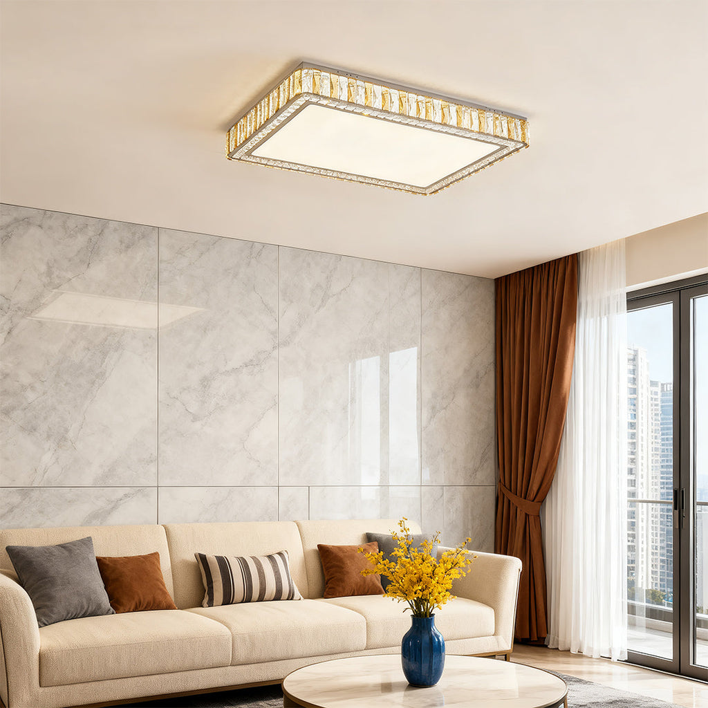 FENWICK CRYSTAL EMBELLISHED FLUSH CEILING LIGHT