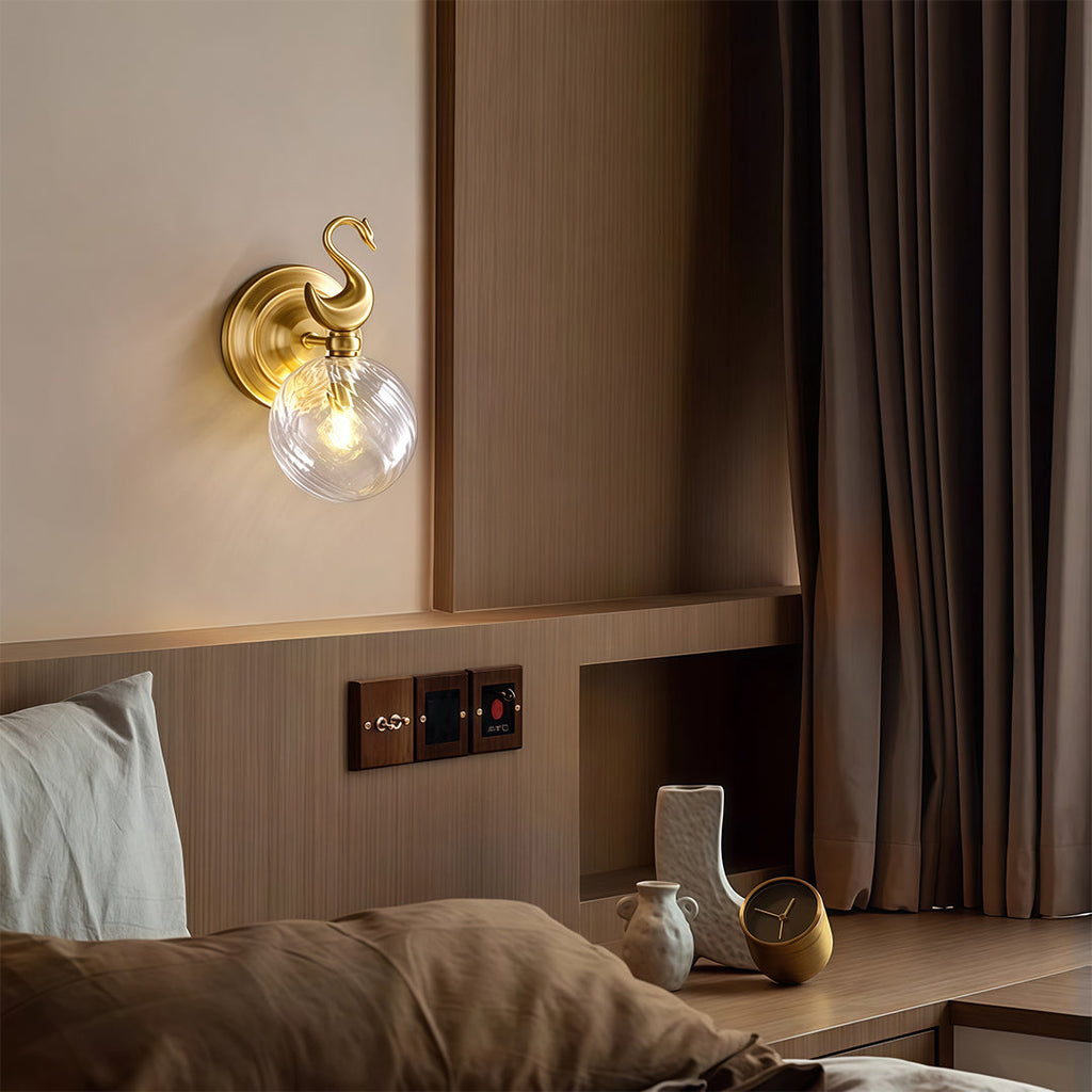 WINDSOR BRASS WALL SCONCE WITH LED ILLUMINATION
