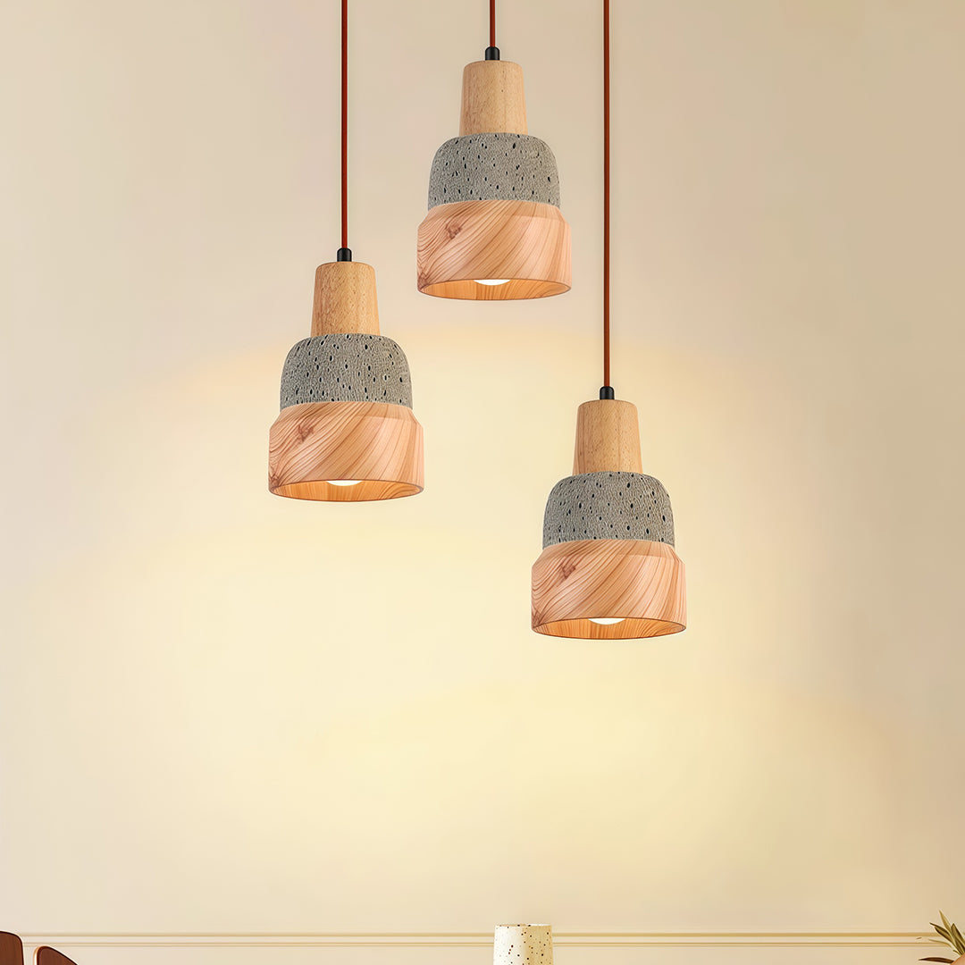 WINTHROP WOODEN CEMENT HANGING LANTERN