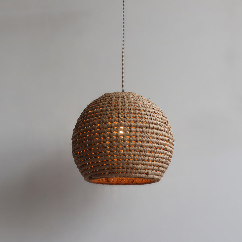SHIMMERING KAZUKO RAFFIA CEILING LANTERN