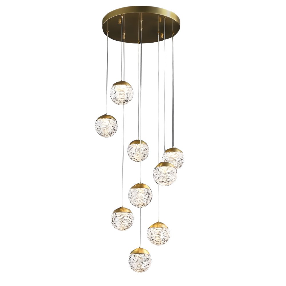 WINDSOR PINEAPPLE ORBITAL LED STAIRCASE SUSPENSION LIGHTING
