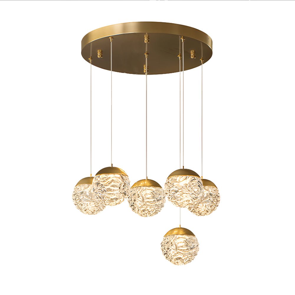 WINDSOR PINEAPPLE ORBITAL LED STAIRCASE SUSPENSION LIGHTING