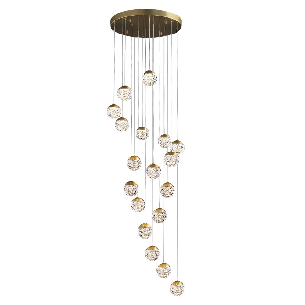 WINDSOR PINEAPPLE ORBITAL LED STAIRCASE SUSPENSION LIGHTING