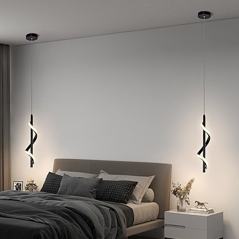 WHITBY SPIRAL LED WALL PENDANT WITH TRIPLE DIMMING