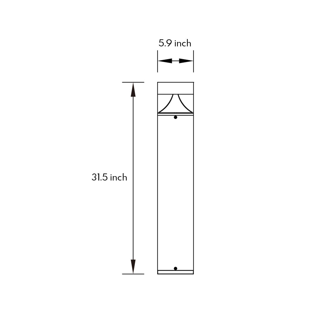 WINDSOR SQUARE 31-INCH GARDEN BOLLARD LANTERN