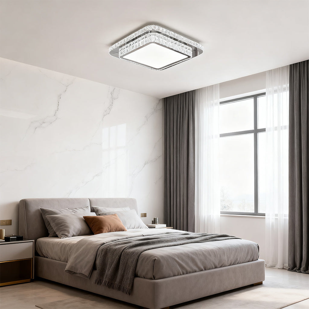 WINDSOR CRYSTAL EMBELLISHED FLUSH CEILING LAMP