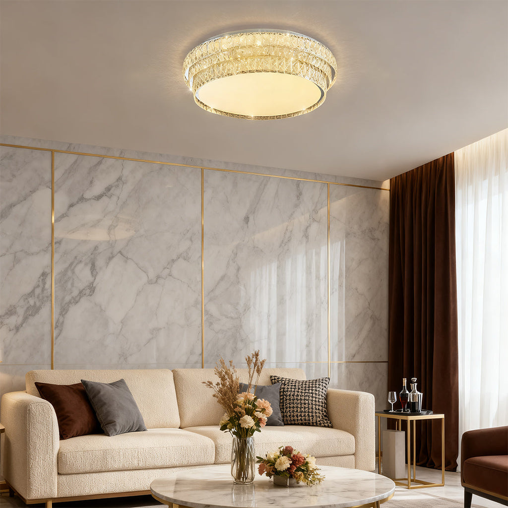 WINTHROP CRYSTAL EMBEDDED LED CEILING LANTERN