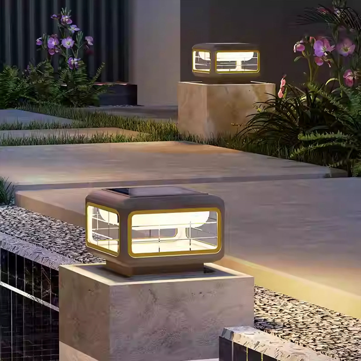 RAVENSCROFT RAINPROOF OUTDOOR COLUMN LANTERN - CONTEMPORARY SIMPLICITY