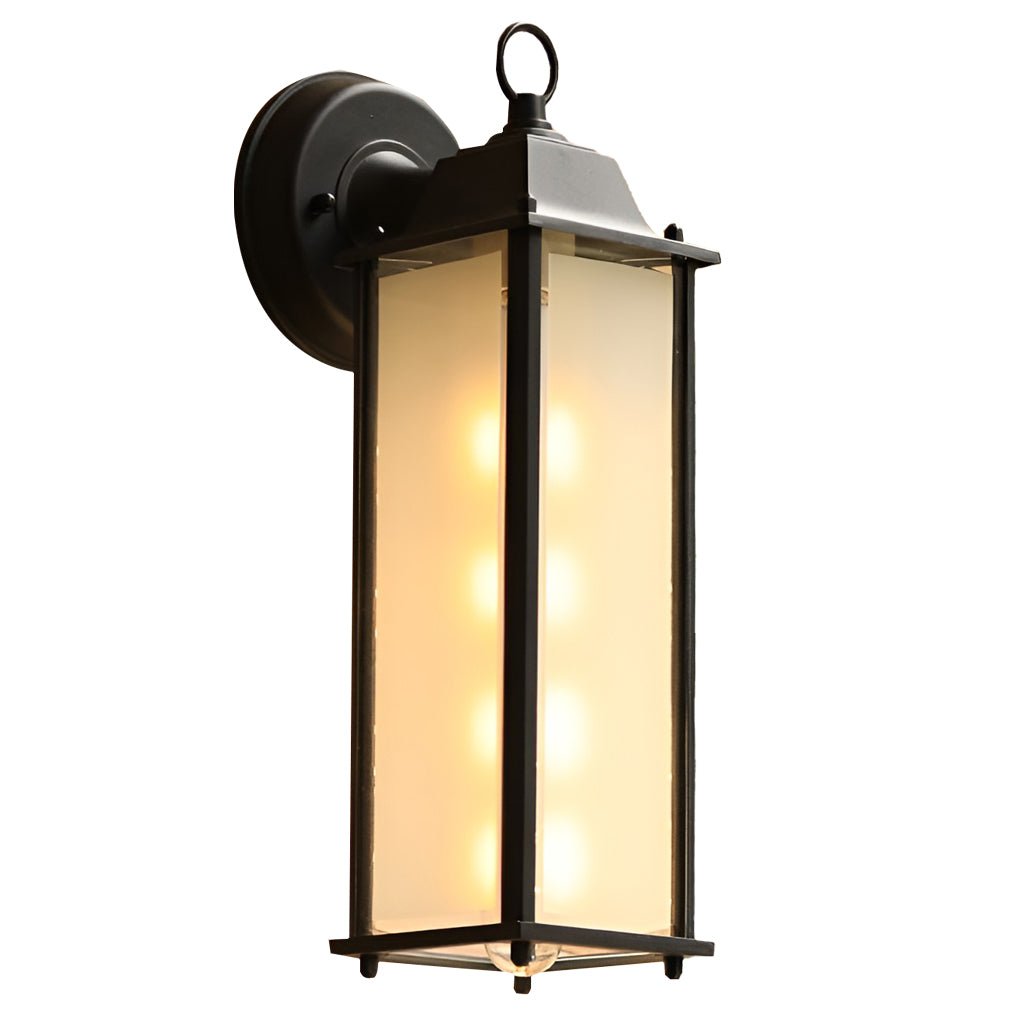 WINTERBOURNE RECTANGULAR GLASS OUTDOOR SCONCE WITH LED ILLUMINATION