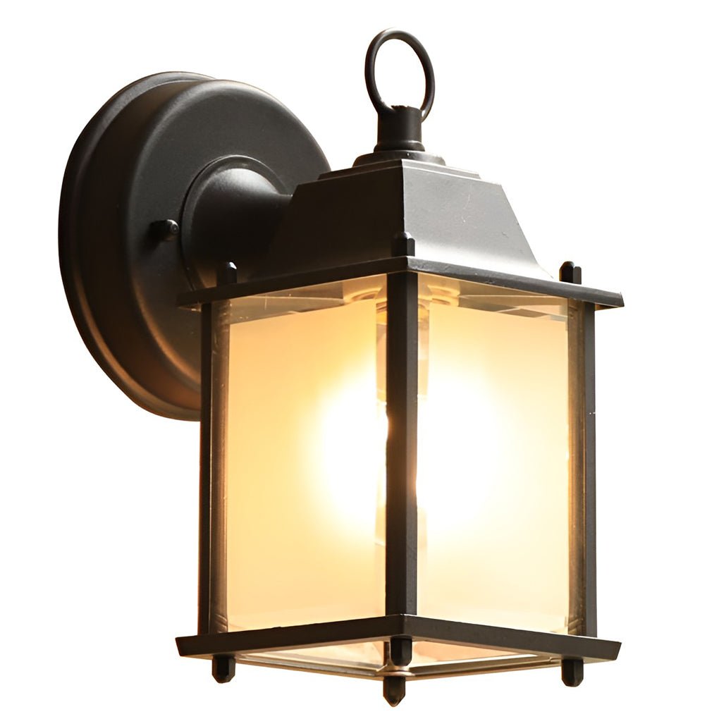 WINTERBOURNE RECTANGULAR GLASS OUTDOOR SCONCE WITH LED ILLUMINATION