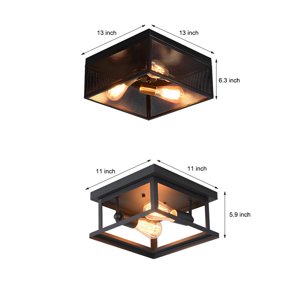 WINCHESTER QUAD FRAME RUSTIC CEILING LANTERN