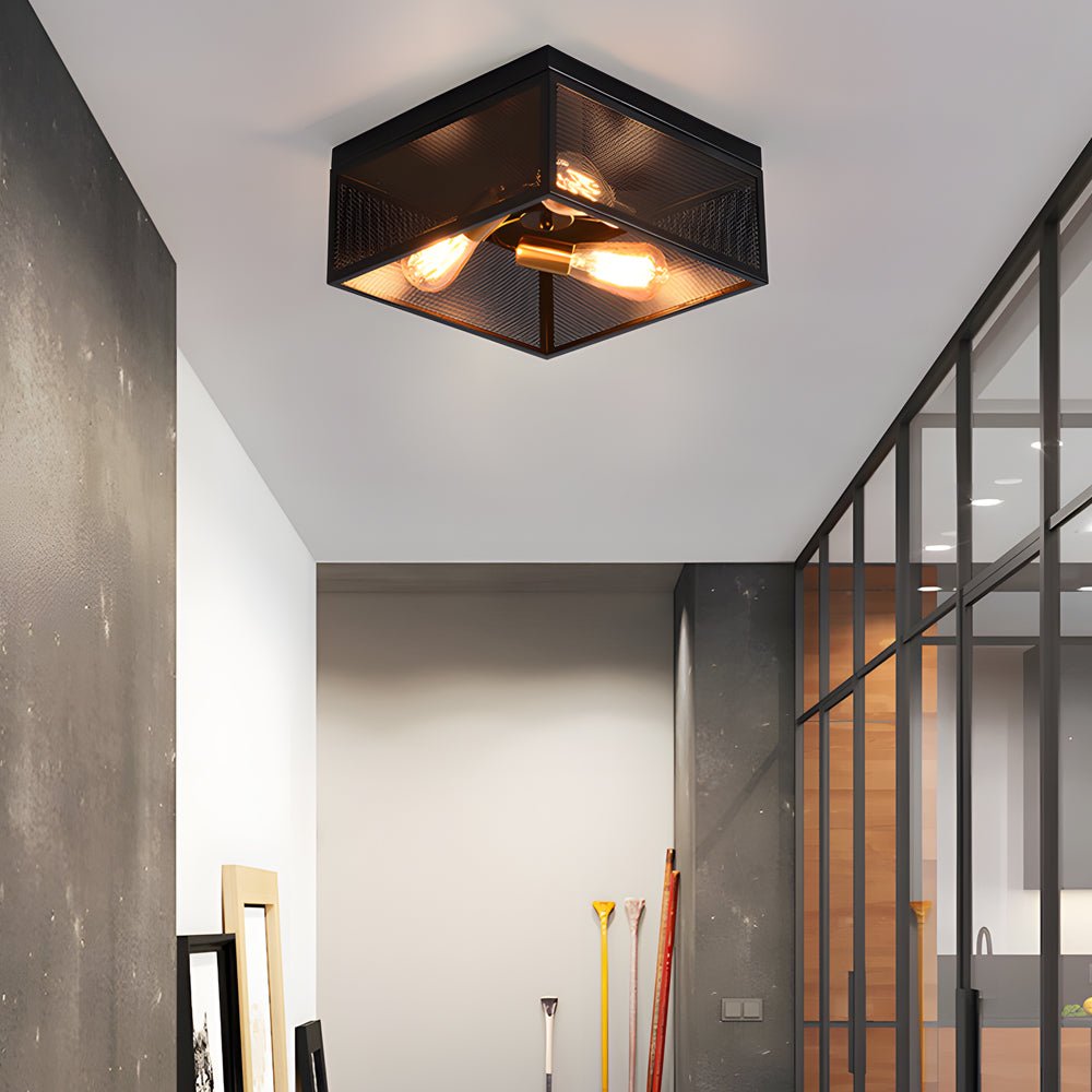 WINCHESTER QUAD FRAME RUSTIC CEILING LANTERN