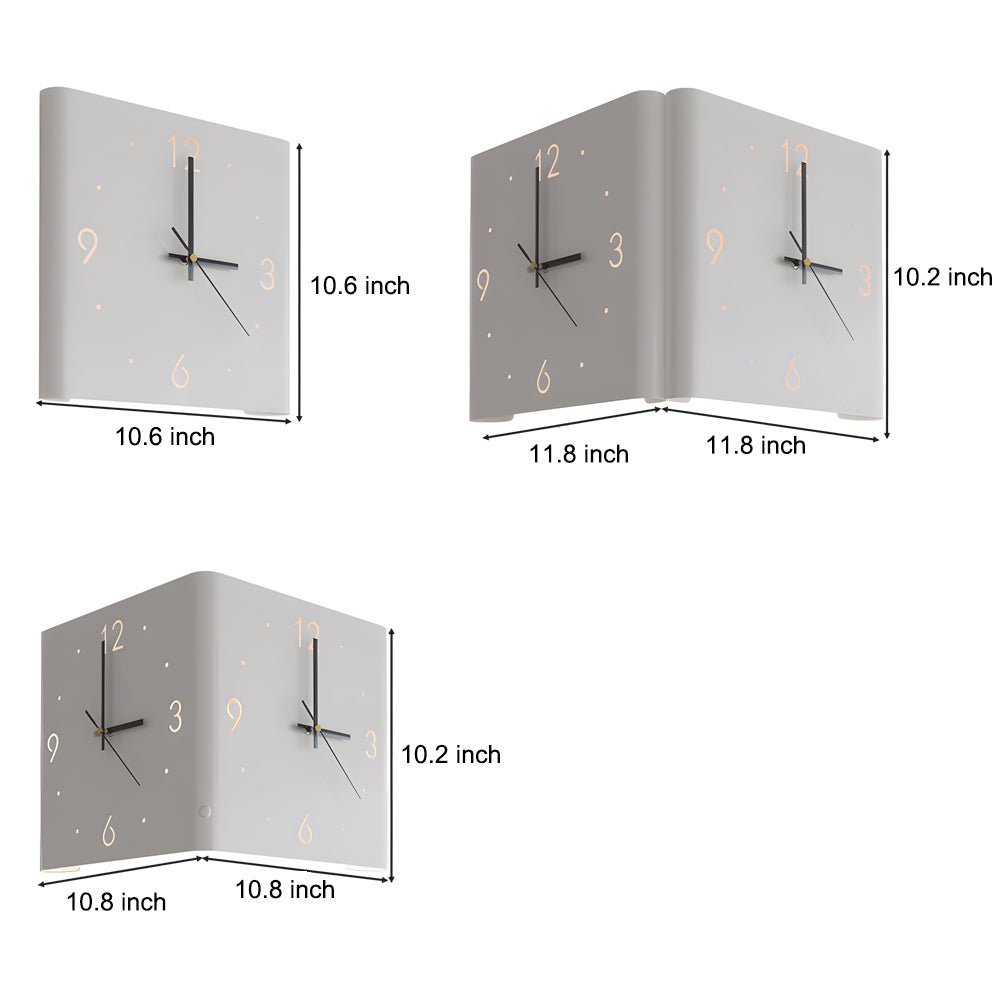 WINTHORPE SILENT SQUARE LED CORNER TIMEPIECE
