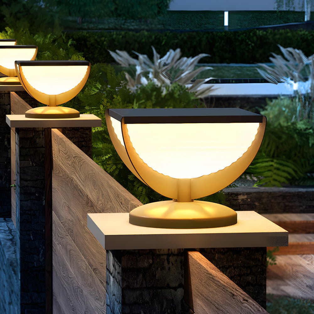 WINDSOR SQUARE METAL SOLAR GARDEN POST LIGHT, WEATHERPROOF FENCE COLUMN LAMP
