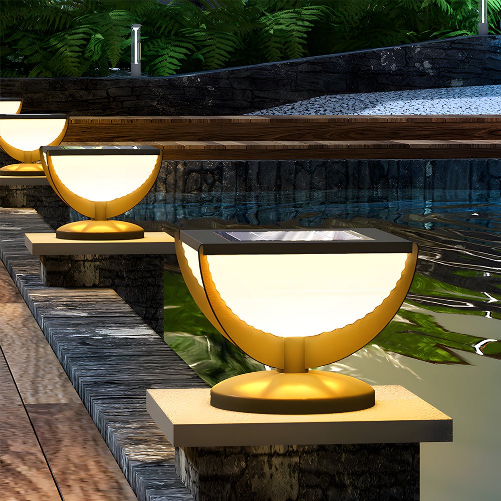 WINDSOR SQUARE METAL SOLAR GARDEN POST LIGHT, WEATHERPROOF FENCE COLUMN LAMP