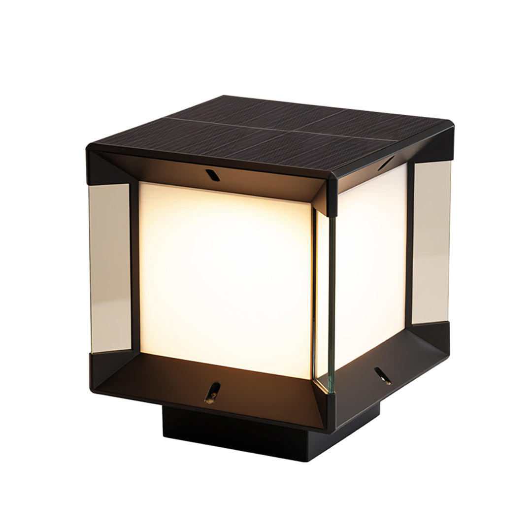 WINTHROP MODERN OUTDOOR PILLAR LANTERN, WEATHERPROOF DESIGN